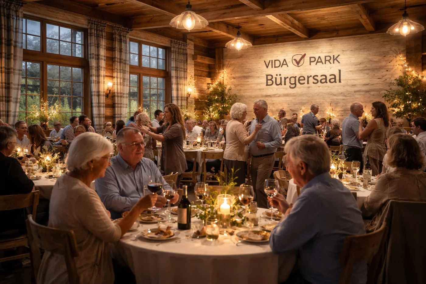 VIDA-PARK Bürgersaal: gemeinsames Essen und Feiern der Dorfgemeinschaft